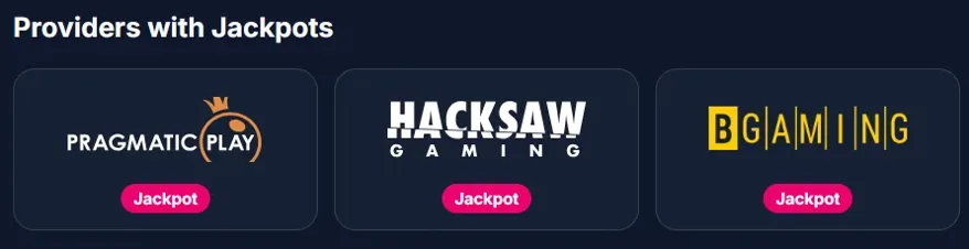 Dostawcy z jackpotami w Lukkly: Pragmatic Play, Hacksaw i BGaming