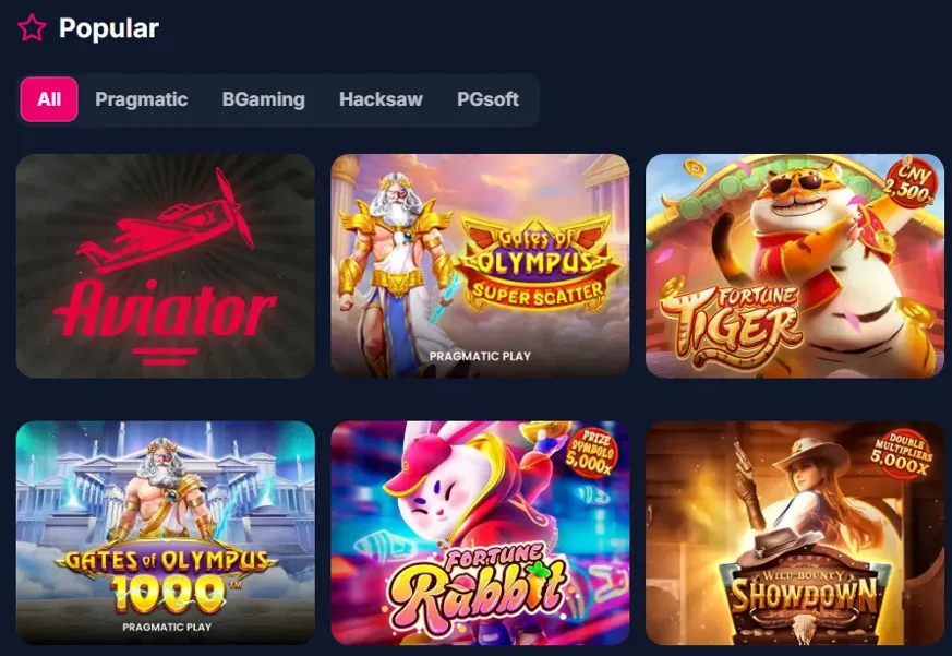 Popularne gry w lobby Lukkly z filtrem po dostawcy